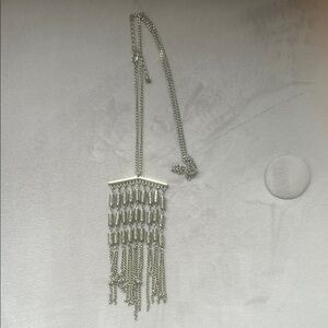 Elegant Silver Tassel Necklace